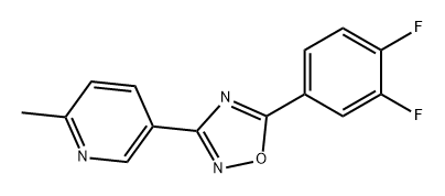 Pyridine, 5-[5-(3,4-difluorophenyl)-1,2,4-oxadiazol-3-yl]-2-methyl- Structure