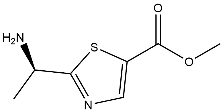 methyl (R)-2-(1-aminoethyl)thiazole-5-carboxylate 结构式
