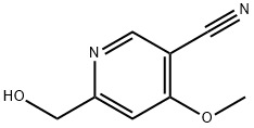 6-(Hydroxymethyl)-4-methoxypyridine-3-carbonitrile Struktur