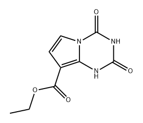 Pyrrolo[1,2-a]-1,3,5-triazine-8-carboxylic acid, 1,2,3,4-tetrahydro-2,4-dioxo-, ethyl ester Structure