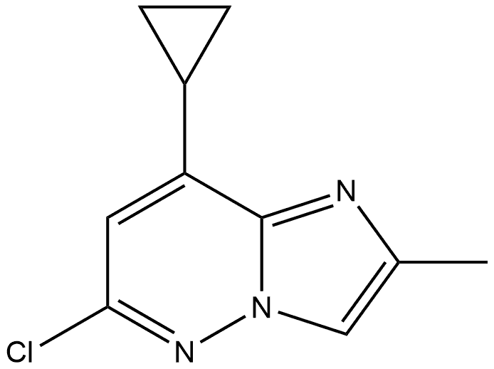 6-Chloro-8-cyclopropyl-2-methylimidazo[1,2-b]pyridazine Structure