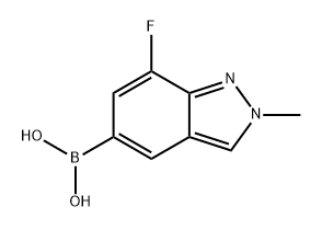 (7-氟-2-甲基-2H-吲唑-5-基)硼酸,2254507-37-2,结构式