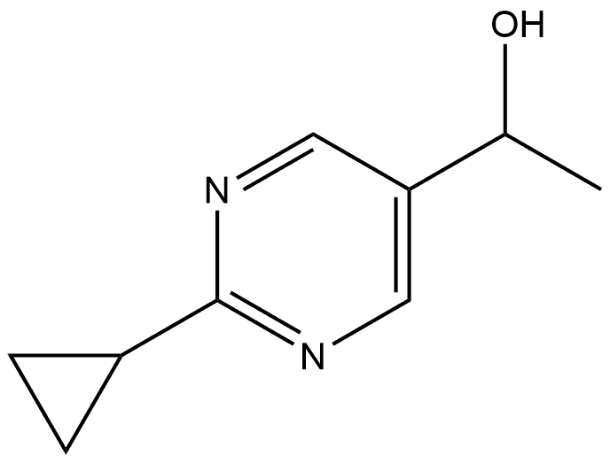 5-Pyrimidinemethanol, 2-cyclopropyl-α-methyl- Struktur