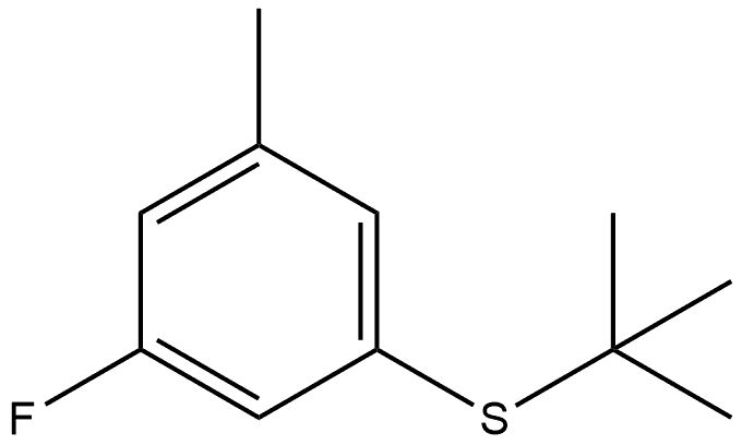 1-[(1,1-Dimethylethyl)thio]-3-fluoro-5-methylbenzene,2254573-47-0,结构式