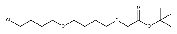 Acetic acid, 2-[4-(4-chlorobutoxy)butoxy]-, 1,1-dimethylethyl ester Structure