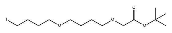 2-(4-(4-碘丁氧基)丁氧基)乙酸叔丁酯, 2254609-42-0, 结构式