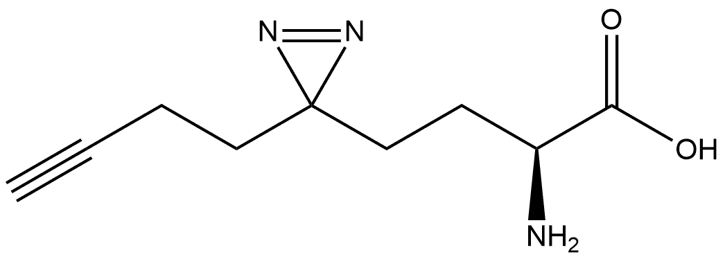 (αS)-α-Amino-3-(3-butyn-1-yl)-3H-diazirine-3-butanoic acid Structure