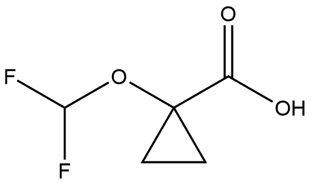 1-(Difluoromethoxy)cyclopropane-1-carboxylic acid Structure
