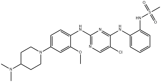 Methanesulfonamide, N-[2-[[5-chloro-2-[[4-[4-(dimethylamino)-1-piperidinyl]-2-methoxyphenyl]amino]-4-pyrimidinyl]amino]phenyl]- Structure