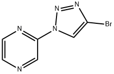 Pyrazine, 2-(4-bromo-1H-1,2,3-triazol-1-yl)- 结构式