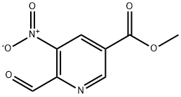 3-Pyridinecarboxylic acid, 6-formyl-5-nitro-, methyl ester Structure
