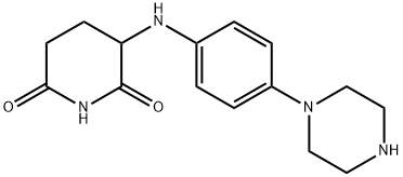 2,6-Piperidinedione, 3-[[4-(1-piperazinyl)phenyl]amino]- Structure