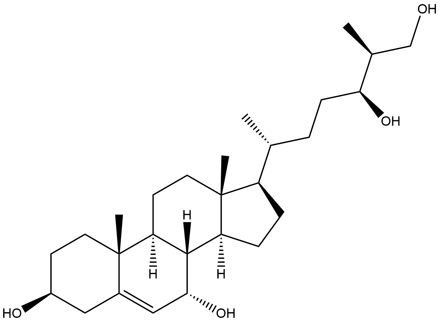 Cholest-5-ene-3,7,24,26-tetrol, (3β,7α,24S,25S)- Structure