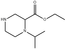 2-Piperazinecarboxylic acid, 1-(1-methylethyl)-, ethyl ester Structure