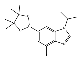 1H-Benzimidazole, 4-fluoro-1-(1-methylethyl)-6-(4,4,5,5-tetramethyl-1,3,2-dioxaborolan-2-yl)- Struktur