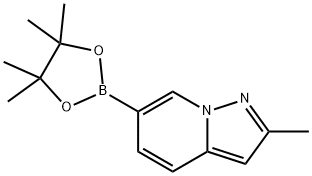 Pyrazolo[1,5-a]pyridine, 2-methyl-6-(4,4,5,5-tetramethyl-1,3,2-dioxaborolan-2-yl)- Struktur