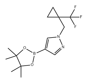 1H-Pyrazole, 4-(4,4,5,5-tetramethyl-1,3,2-dioxaborolan-2-yl)-1-[[1-(trifluoromethyl)cyclopropyl]methyl]- Structure