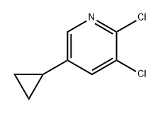 Pyridine, 2,3-dichloro-5-cyclopropyl- Struktur