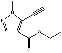 1H-Pyrazole-4-carboxylic acid, 5-ethynyl-1-methyl-, ethyl ester Struktur