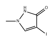 3H-Pyrazol-3-one, 1,2-dihydro-4-iodo-1-methyl- Struktur