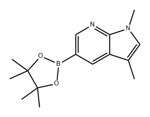 1H-Pyrrolo[2,3-b]pyridine, 1,3-dimethyl-5-(4,4,5,5-tetramethyl-1,3,2-dioxaborolan-2-yl)- Structure