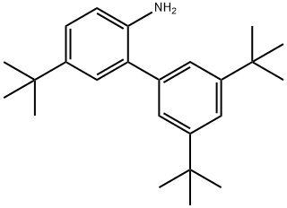 [1,1'-Biphenyl]-2-amine, 3',5,5'-tris(1,1-dimethylethyl)- Structure