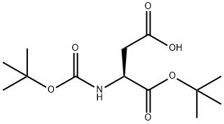 Aspartic acid, N-[(1,1-dimethylethoxy)carbonyl]-, 1-(1,1-dimethylethyl) ester Structure