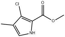 1H-Pyrrole-2-carboxylic acid, 3-chloro-4-methyl-, methyl ester Struktur