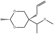 5α-Allyl-5β-(1-methoxyethyl)-2β-methyl-1,3-dioxane Structure