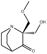 1-Azabicyclo[2.2.2]octan-3-one, 2-(hydroxymethyl)-2-(methoxymethyl)-, (2S)- 化学構造式