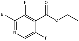 4-Pyridinecarboxylic acid, 2-bromo-3,5-difluoro-, ethyl ester Struktur