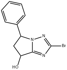 2-溴-5-苯基-6,7-二氢-5H-吡咯并[1,2-B][1,2,4]三唑-7-醇 结构式