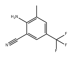 Benzonitrile, 2-amino-3-methyl-5-(trifluoromethyl)- Structure