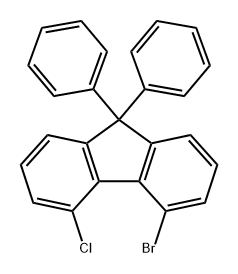 9H-Fluorene, 4-bromo-5-chloro-9,9-diphenyl- 结构式