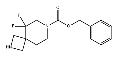 2,7-Diazaspiro[3.5]nonane-7-carboxylic acid, 5,5-difluoro-, phenylmethyl ester Struktur