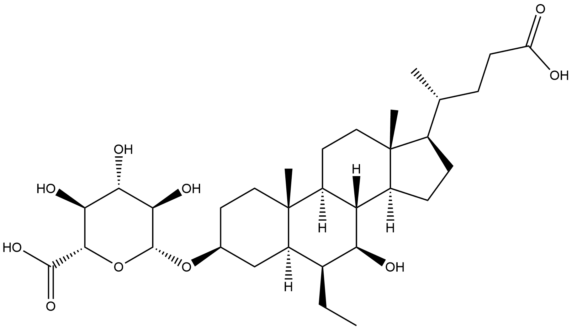 OBETICHOLIC ACID 3-O-Β-D-葡糖苷酸, 2270232-93-2, 结构式