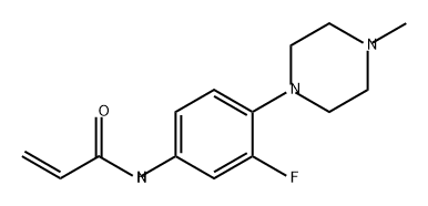 2-Propenamide, N-[3-fluoro-4-(4-methyl-1-piperazinyl)phenyl]- 结构式