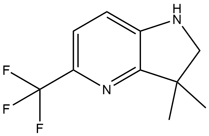 3,3-Dimethyl-5-(trifluoromethyl)-2,3-dihydro-1H-pyrrolo[3,2-b]pyridine Struktur