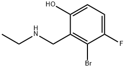 3-溴-2-((乙基氨基)甲基)-4-氟苯酚,2271119-41-4,结构式