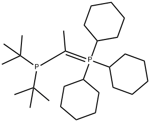 Phosphorane, [1-[bis(1,1-dimethylethyl)phosphino]ethylidene]tricyclohexyl- Structure