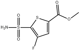 4-氟-5-氨磺酰基噻吩-2-甲酸甲酯 结构式