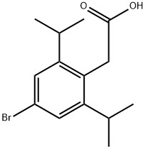 Benzeneacetic acid, 4-bromo-2,6-bis(1-methylethyl)- Struktur