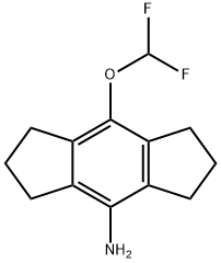 s-Indacen-4-amine, 8-(difluoromethoxy)-1,2,3,5,6,7-hexahydro- Struktur