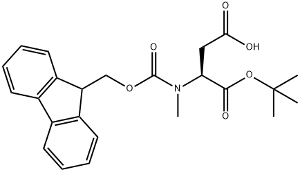 L-Aspartic acid, N-[(9H-fluoren-9-ylmethoxy)carbonyl]-N-methyl-, 1-(1,1-dimethylethyl) ester Structure