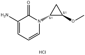 3-氨基-1-((1R,2R)-2-甲氧基环丙基)吡啶-2(1H)-酮盐酸盐 结构式