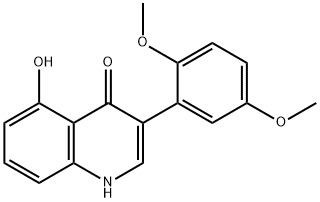 3-(2,5-Dimethoxyphenyl)-5-hydroxyquinolin-4(1H)-one Struktur