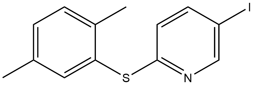 2-[(2,5-Dimethylphenyl)thio]-5-iodopyridine 结构式