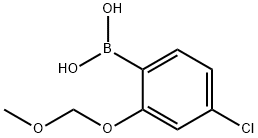 (4-chloro-2-(methoxymethoxy)phenyl)boronic acid 化学構造式