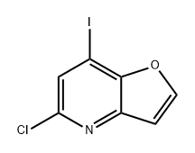 Furo[3,2-b]pyridine, 5-chloro-7-iodo- Struktur