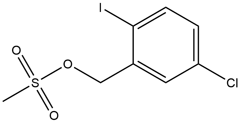 Benzenemethanol, 5-chloro-2-iodo-, 1-methanesulfonate Structure